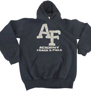 AF Academy Track Field Hoodie Sweatshirt Navy Blue Youth Size L